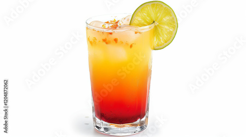 Wallpaper Mural Refreshing summer drink with vibrant colors and ice Torontodigital.ca