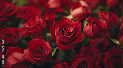 Wallpaper Mural A bunch of red roses are arranged in a vase Torontodigital.ca