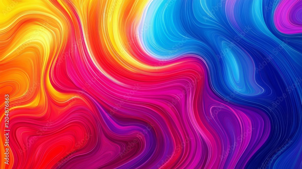 Obraz premium A mesmerizing display of psychedelic art in bright colors.