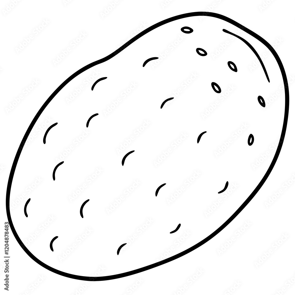 Abstract Potato Line Art Vector Abstract Potato Line Art Vector