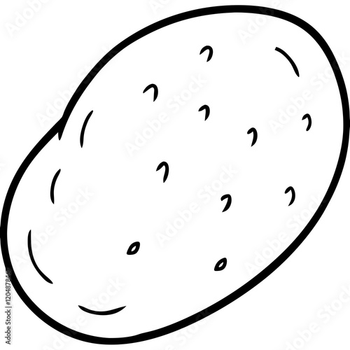 Abstract Potato Line Art Vector