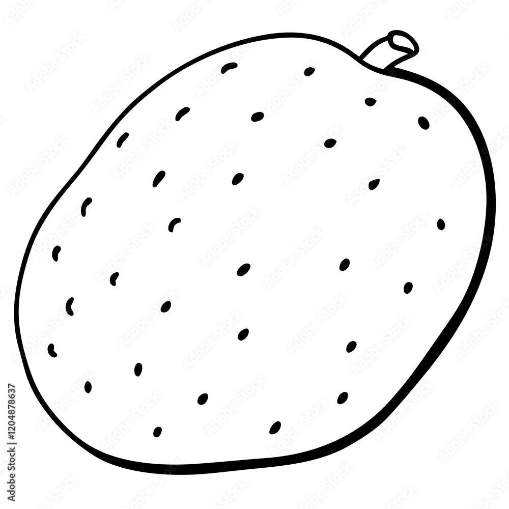 Abstract Potato Line Art Vector Abstract Potato Line Art Vector