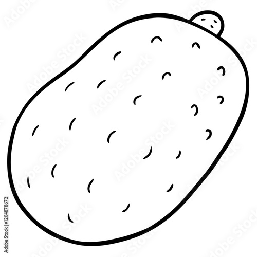 Abstract Potato Line Art Vector