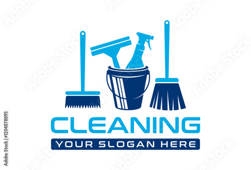 Cleaning business logo design for residential customers