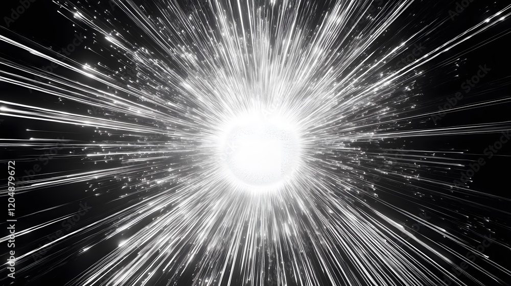 Obraz premium Explosive energy burst abstract space digital art cosmic environment close-up view creative concept