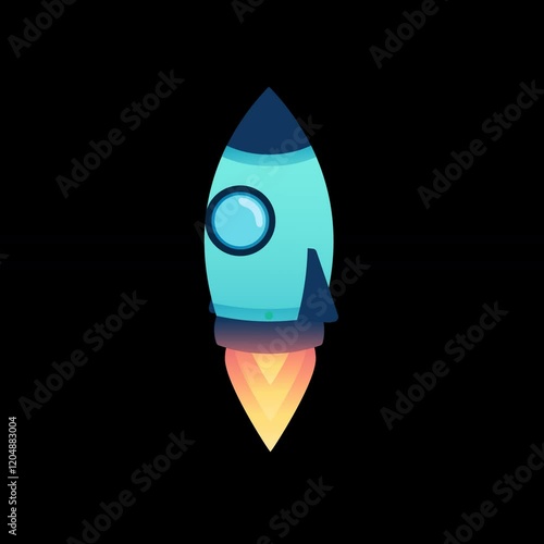 rocket loop animation transparent background