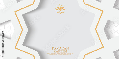 greeting cards Ramadan and Eid background with copy space,Eid Al-Fitr Mubarak, Ramadan Kareem, Islamic Style Greeting Background Collection Set with Arabic Ornaments