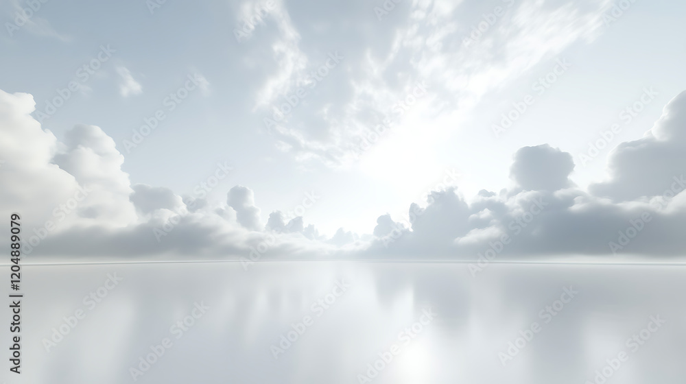 Obraz premium A cloudy sky with a sun shining through the clouds