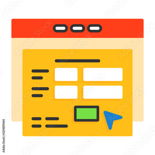 Application Form Flat Style Icon