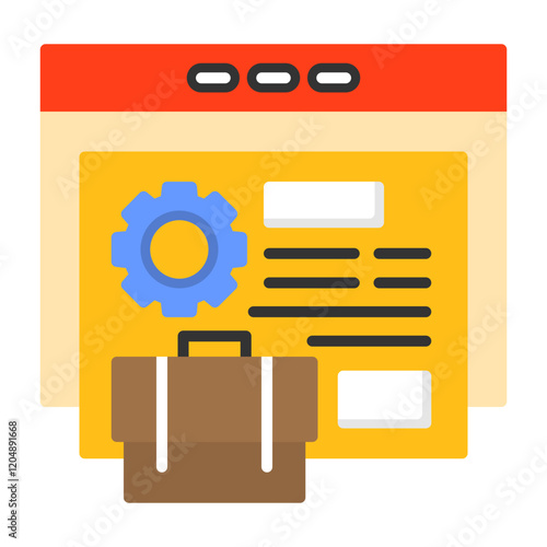 Portfolio Flat Style Icon
