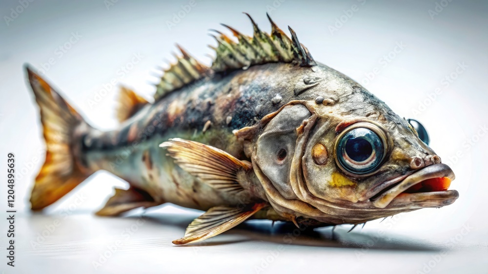 Spooky, diseased fish, rendered in miniature tilt-shift, swim in a nightmarish aquatic horror game. Spooky, diseased fish, rendered in miniature tilt-shift, swim in a nightmarish aquatic horror game.