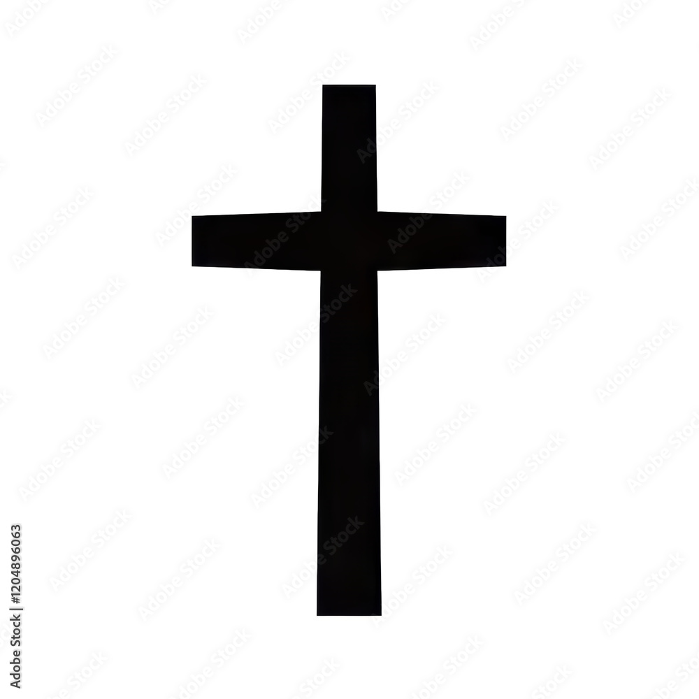 Black cross with transparent background Black cross with transparent background