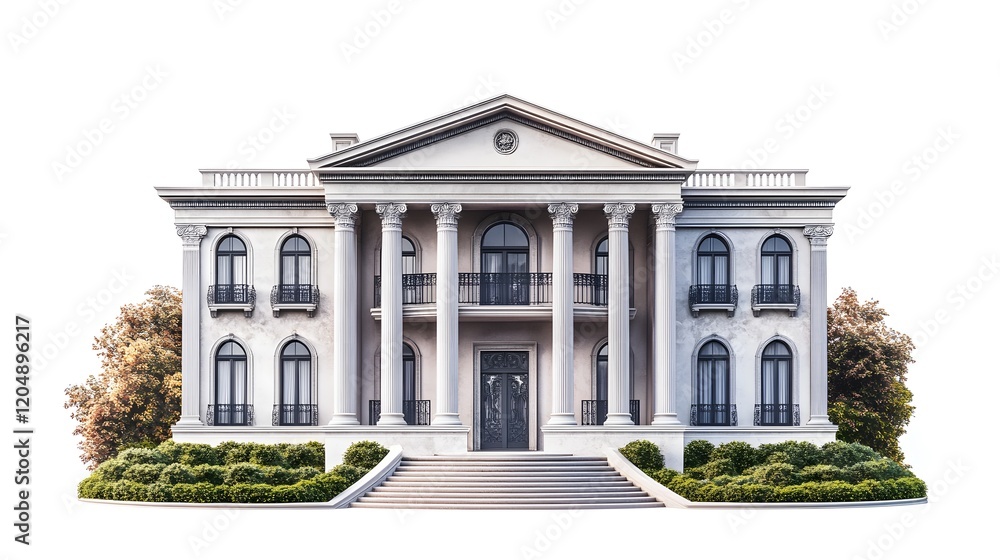 Obraz premium High Quality Luxury House In White Background