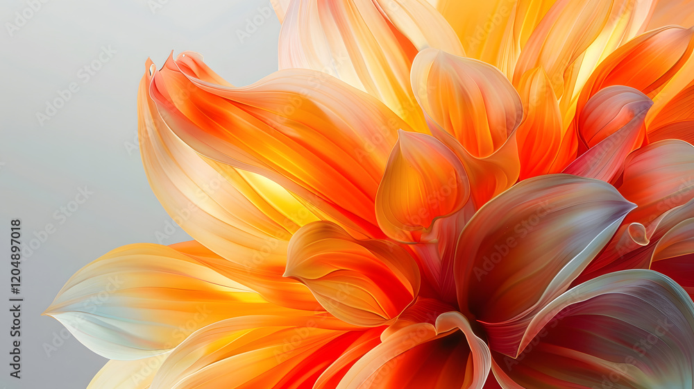 Abstract Flower Close-up: Graceful Dynamic Motion with Intricate Patterns Abstract Flower Close-up: Graceful Dynamic Motion with Intricate Patterns