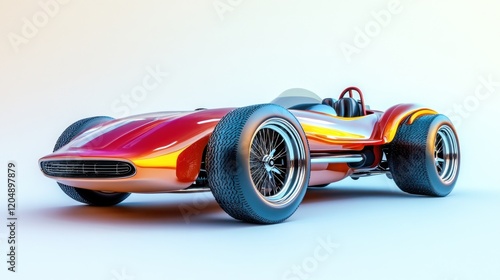 Vintage Race Car: A Classic Design Render photo