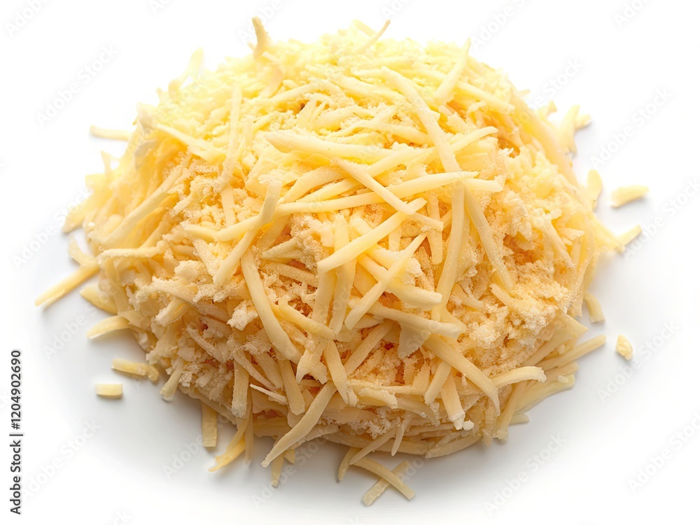 Grate Cheese Top View White Background - Isolated Food Photography Stock Image Grate Cheese Top View White Background - Isolated Food Photography Stock Image