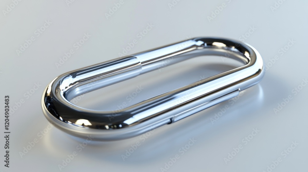 Chrome oval link, studio shot, reflective surface, website design Chrome oval link, studio shot, reflective surface, website design