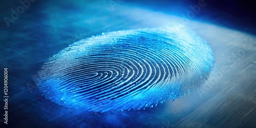 Long Exposure Blue Fingerprint Forensics, Crime Scene Photography, Digital Evidence, Police Investigation, Criminal Justice photo