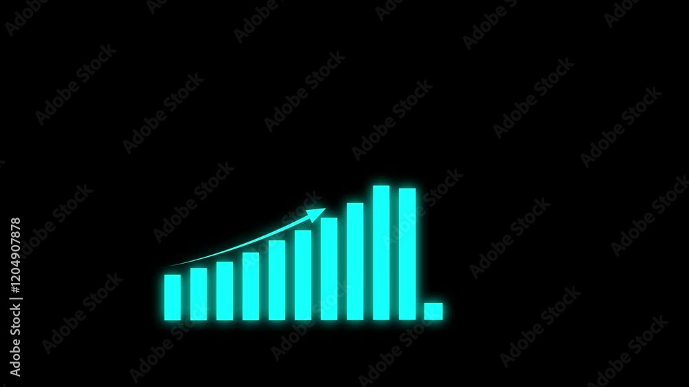 Business Graph Animation. Financial Business Growth Chart. Business Graph Animation. Financial Business Growth Chart.