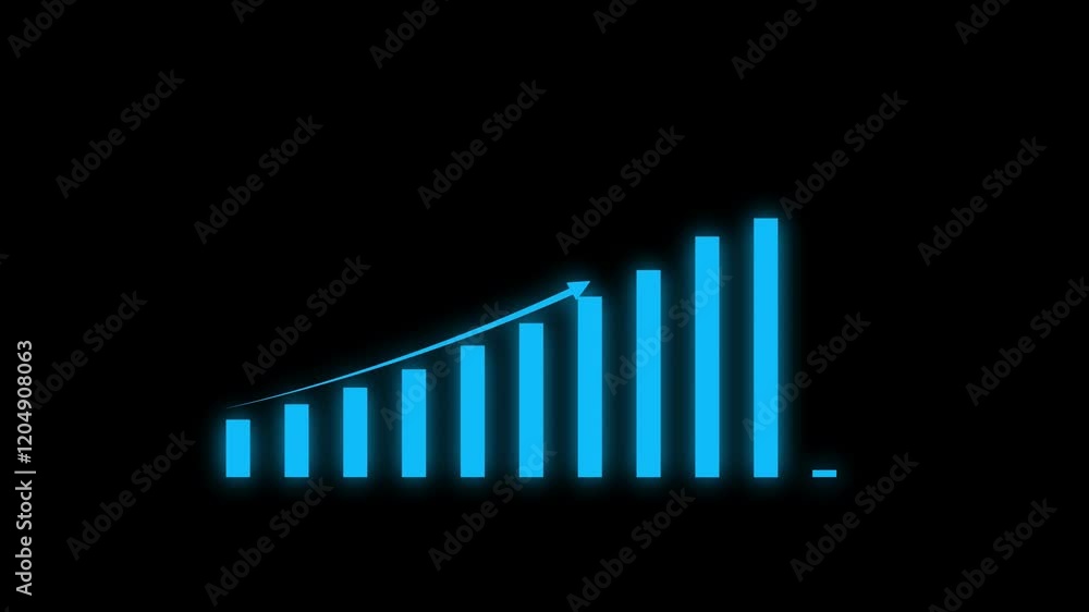 Business Graph Animation. Financial Business Growth Chart. Business Graph Animation. Financial Business Growth Chart.
