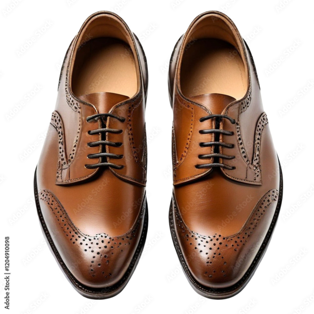 Brown Leather Oxford Shoes isolated Brown Leather Oxford Shoes isolated