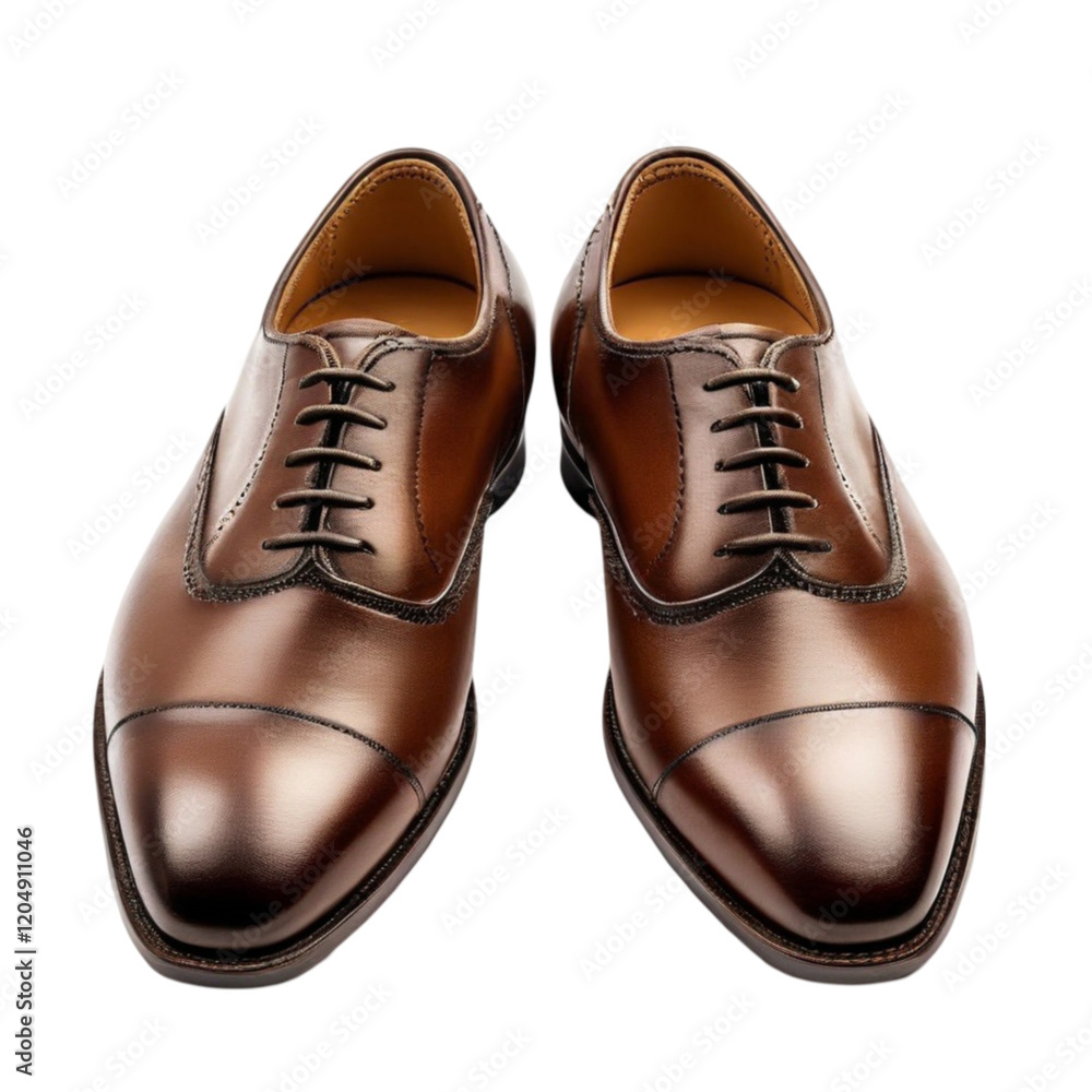 Brown Leather Oxford Shoes isolated Brown Leather Oxford Shoes isolated