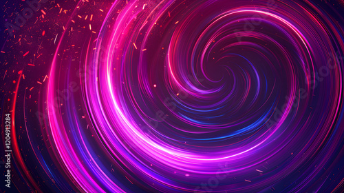 Dynamic Background with Swirling Lights and Vibrant Colors: Energetic Atmosphere Combining Movement, Brightness, and Intensity in Stunning Visual
