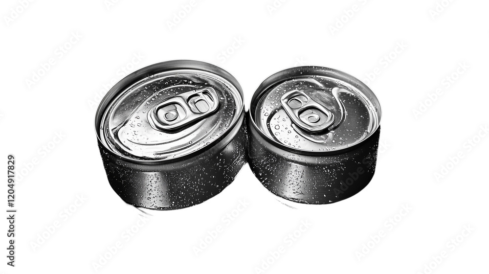 Aluminium cans clinking together, isolated on black background Aluminium cans clinking together, isolated on black background