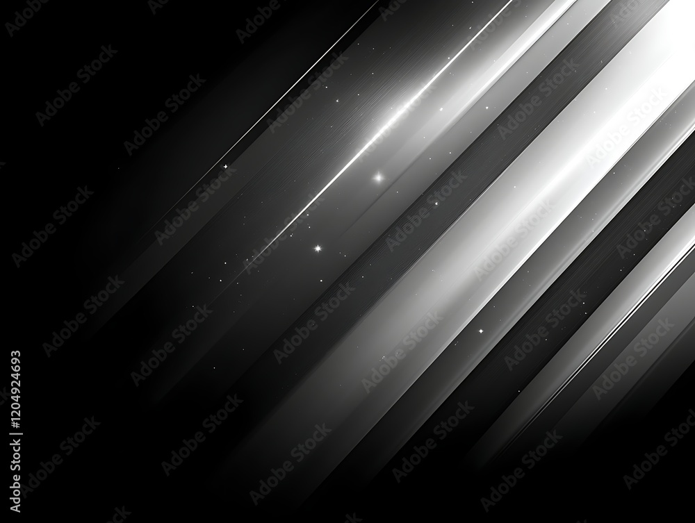 Abstract grayscale diagonal lines with glow.