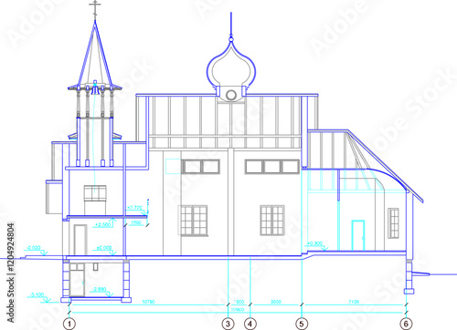 vector illustration design image orthodox church holy old classic vintage