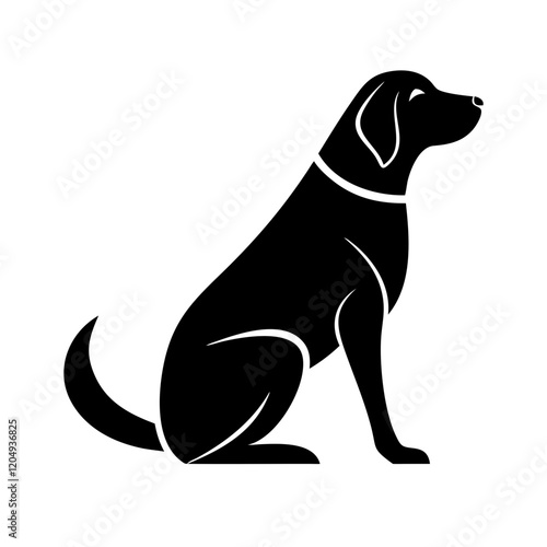 Modern dog illustration with a friendly and approachable style, ideal for pet stores, animal shelters, or branding purposes