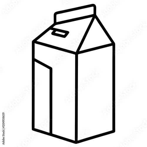 Stylish Milk Carton Line Drawing