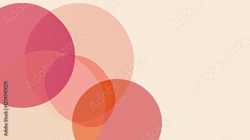 Abstract Colorful Circles on Pale Background for Modern Design