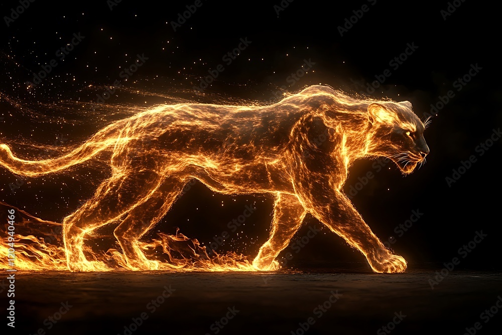 Fiery Predator Gold Artwork Background Fiery Predator Gold Artwork Background