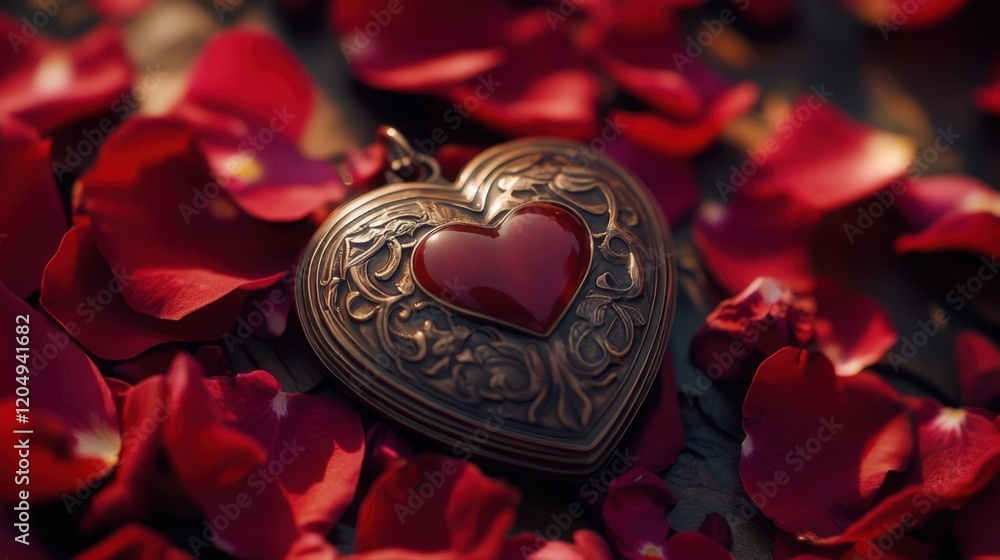 A romantic picnic setting with chocolates, roses, and wine, with A romantic picnic setting with chocolates, roses, and wine, with