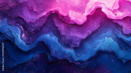 Glowing blue magenta gradient background, glowing highlights texture, mobile banner, seamless color flow, Generative AI