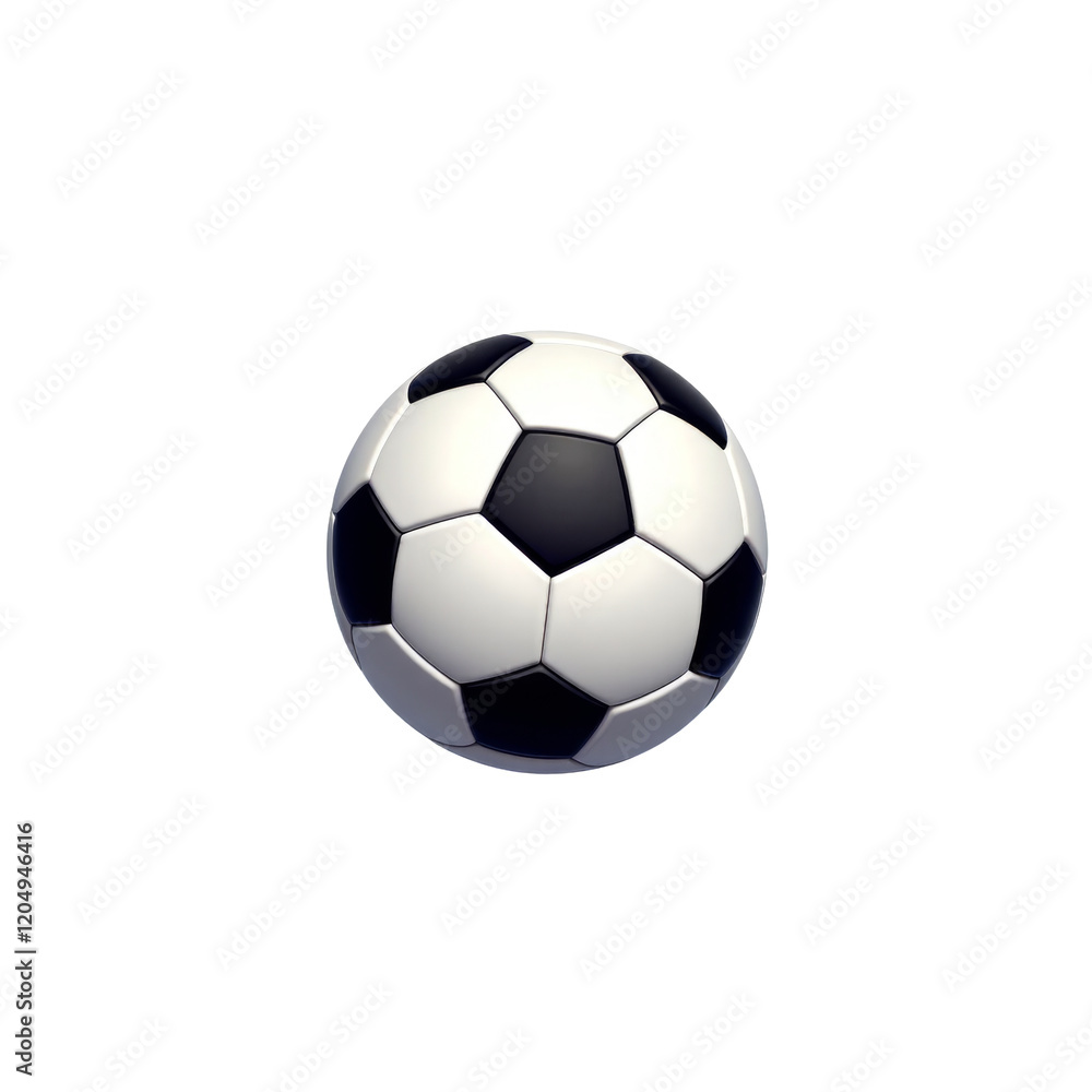 Naklejka premium Soccer ball centered with green leaves frame transparent background