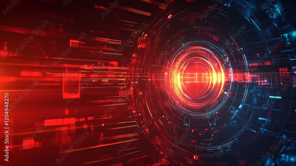Fototapeta premium Abstract Red Energy: A Modern Background for Advanced Technology Projects