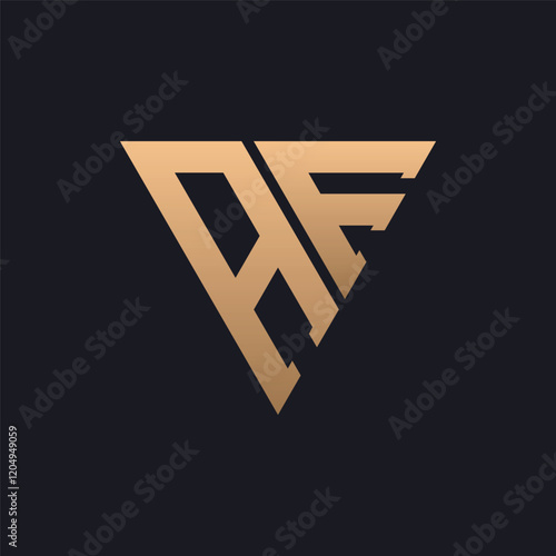 Free Download AF Logo Design. Modern, Minimal, Elegant and Luxury AF Logo. Sleek Triangle Monogram Letter AF Logo Design for Brand Corporate Business Identity. - GFXLoad