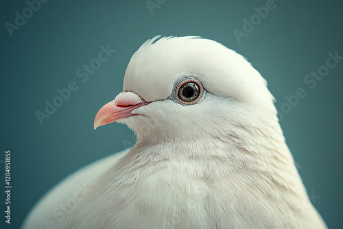 A Close Up Profile Of A White Dove