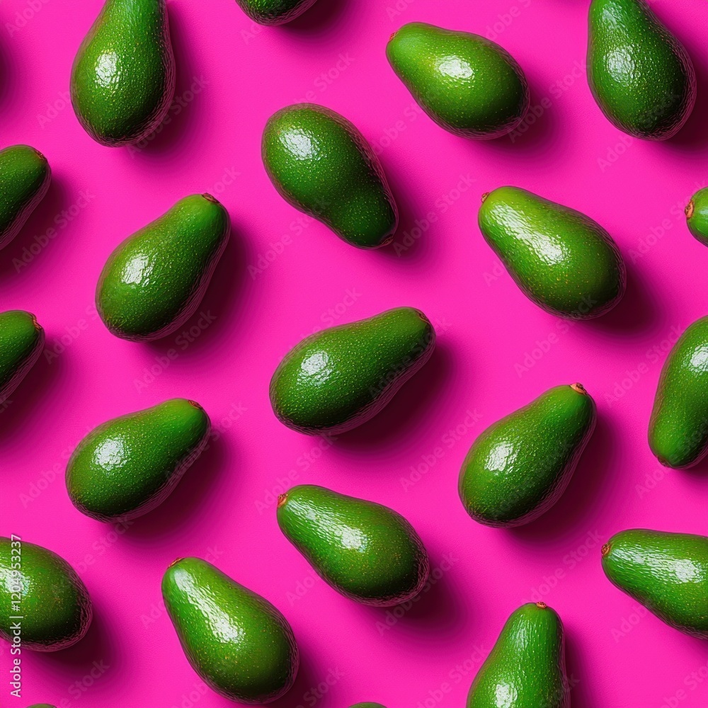 Vibrant Pink Avocado Pattern A Repeating Texture of Fresh Avocados on a Bold Background Vibrant Pink Avocado Pattern A Repeating Texture of Fresh Avocados on a Bold Background