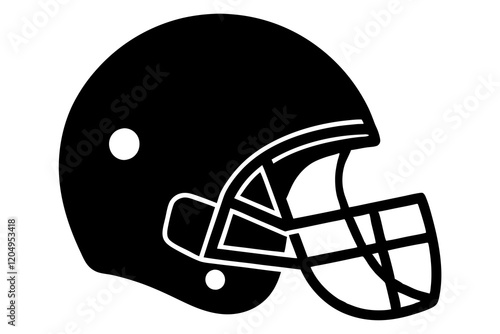 American Football Helmet Silhouette Vector, football helmet flat icon, Helmets black Clip art