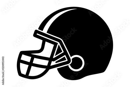 American Football Helmet Silhouette Vector, football helmet flat icon, Helmets black Clip art