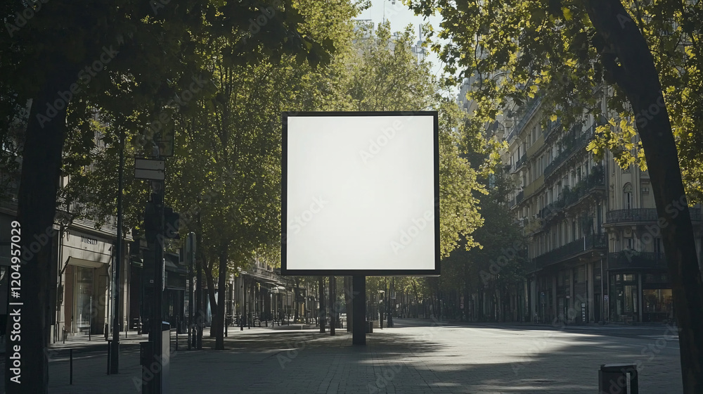 Blank billboard on city street. Blank billboard on city street.