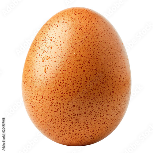 Brown egg isolated on transparent background