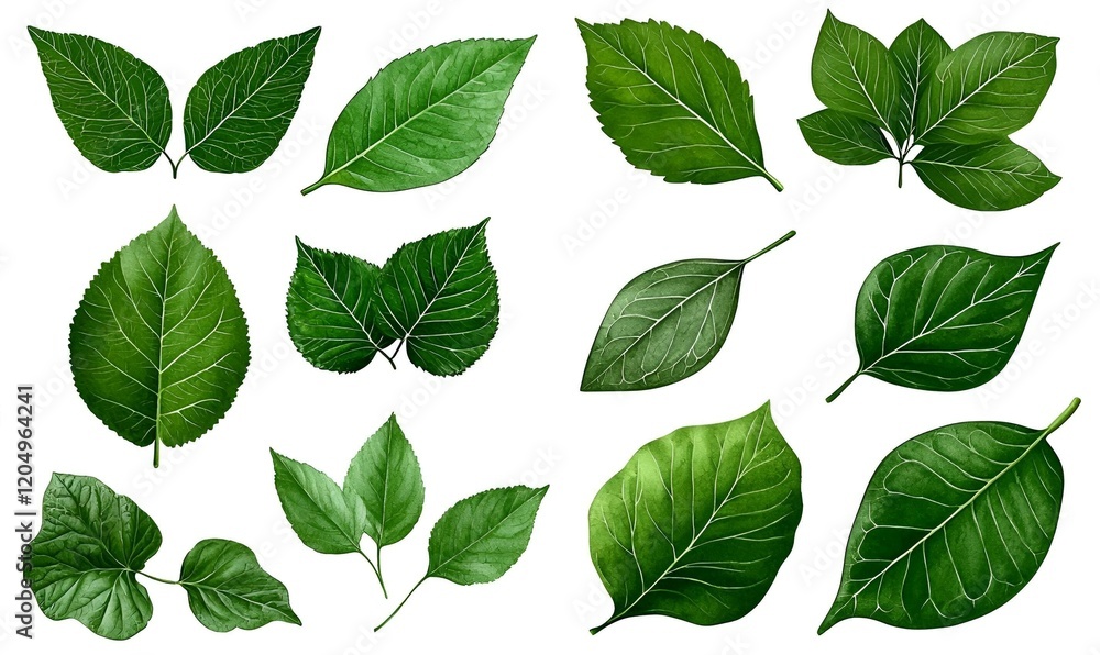 Vibrant Watercolor Green Leaves Collection, showcasing an array of lush foliage in delicate brush strokes, perfect for design inspiration. Vibrant Watercolor Green Leaves Collection, showcasing an array of lush foliage in delicate brush strokes, perfect for design inspiration.
