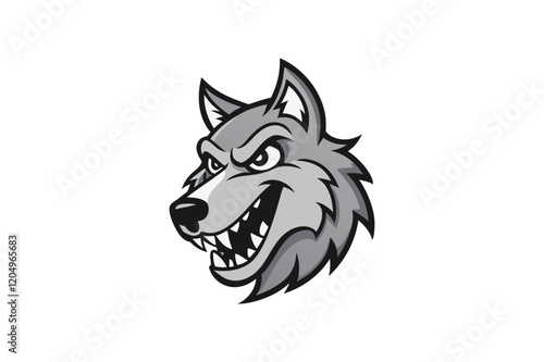 wolf head mascot logo design for e-sport
