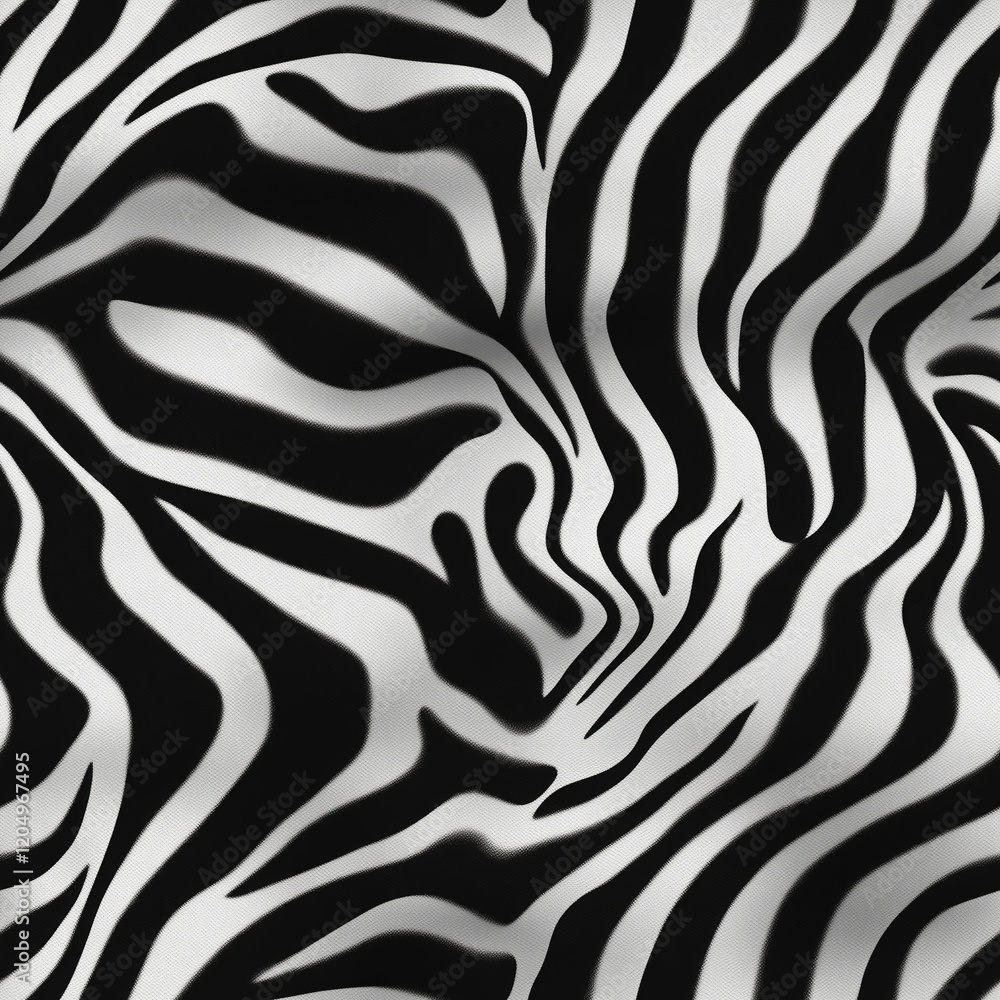 Black and White Abstract Zebra Stripe Pattern Design Black and White Abstract Zebra Stripe Pattern Design