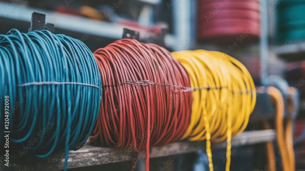 Obraz premium Colorful Rolls of Wire