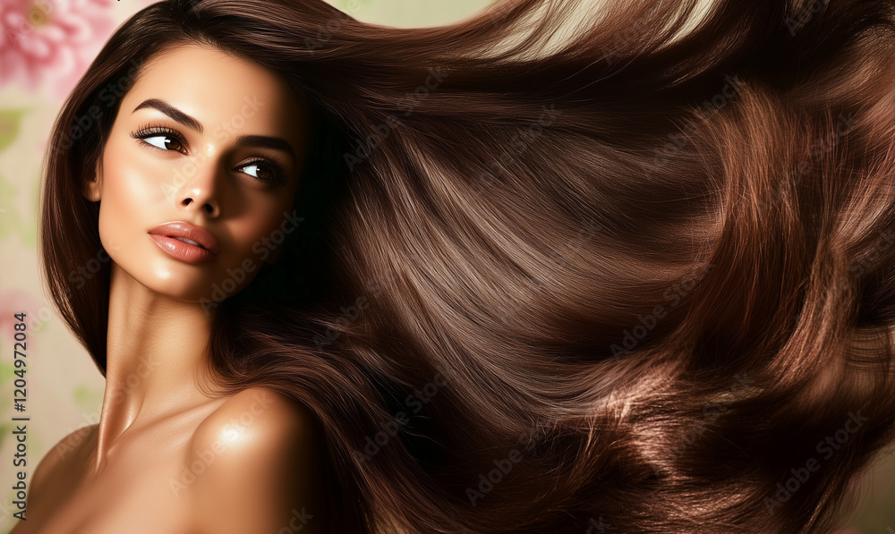 Obraz premium Transform Your Hair into a Shimmering Masterpiece with Elegant Elements.
